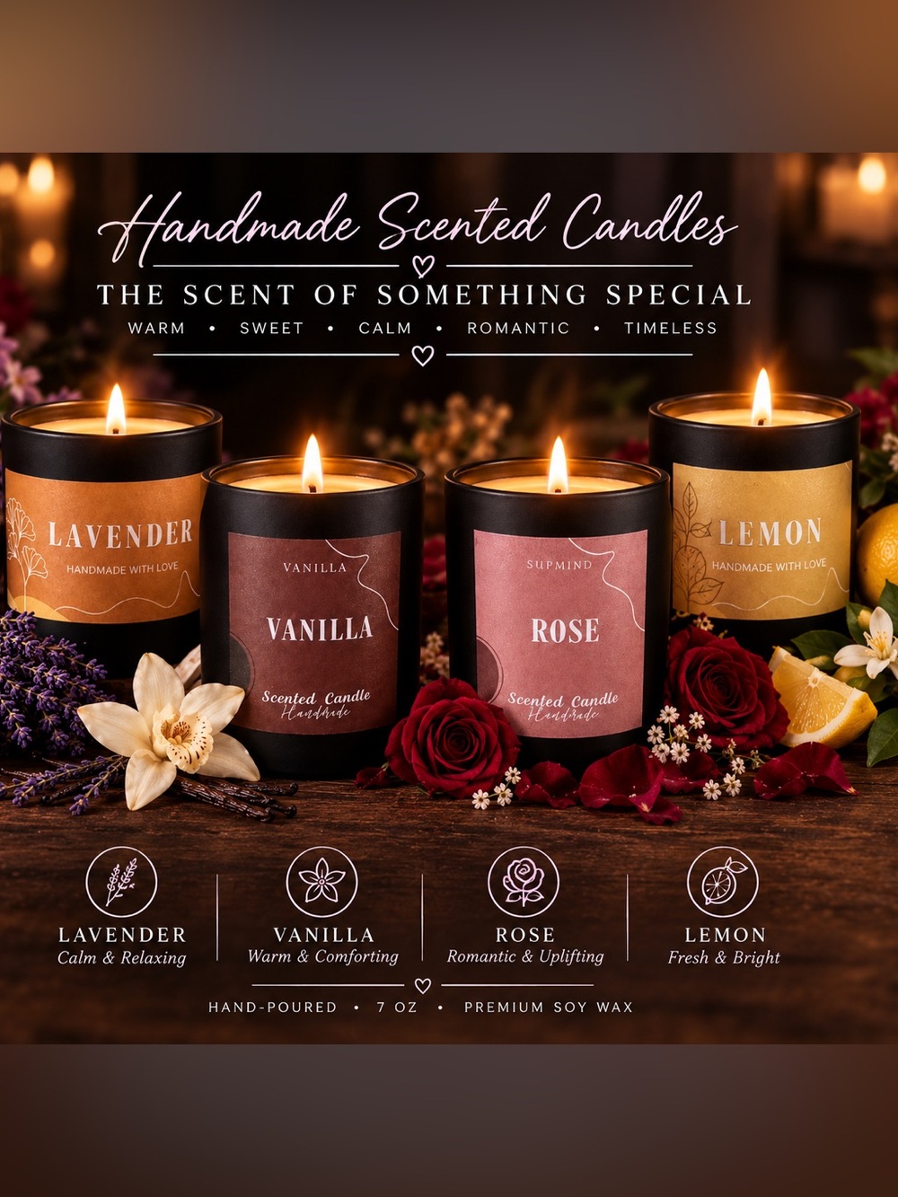 Handmade Scented Candle Bundle | 2 for $50 | 7 oz Soy Wax